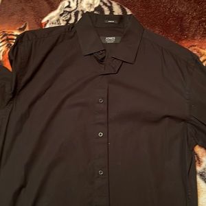 Black long sleeve button up dress shirt